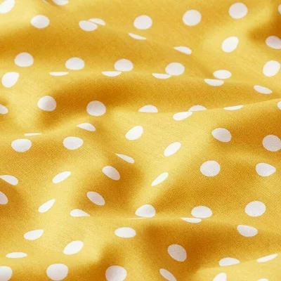 Printed Cotton - Dots Ocre- cupon 65 cm