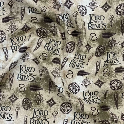Printed Cotton - Lord of the Rings Logo