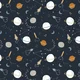 Printed Cotton poplin - Space Navy