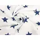 Printed cotton - Stars White-Navy