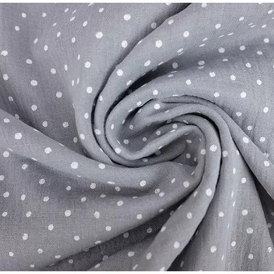 Printed Musselin - Little Dots Grey