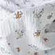 Printed Musselin - Little Flowers White-Blue