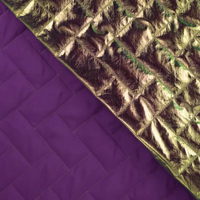 Quilted fabric - Diagonal Quilt Poudre