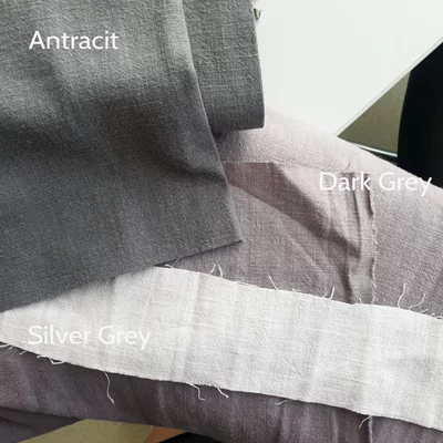 Stonewashed linen - Antracit