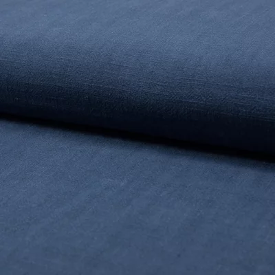 Stonewashed linen - Dark Jeans - cupon 80cm