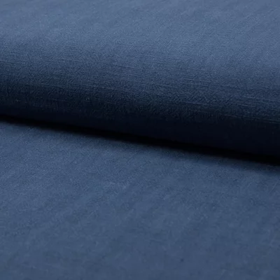 Stonewashed linen - Dark Jeans - cupon 40cm