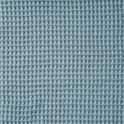 Waffle Pique Cotton Fabric  - Baltique Blue