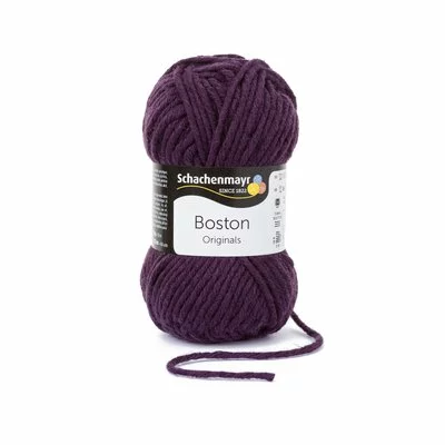 Wool blend yarn Boston-Eggplant 00149