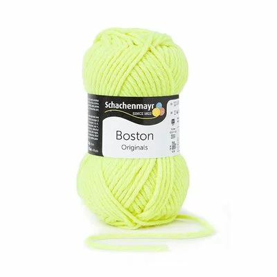 Wool blend yarn Boston Neon Yellow 000121