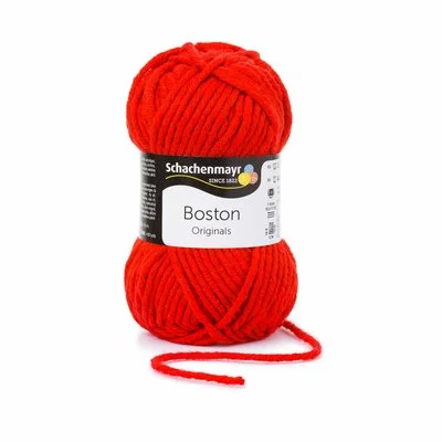 Wool blend yarn Boston-Red 00030