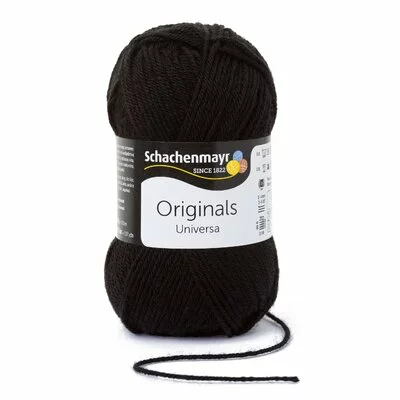 Wool blend yarn Universa - Black 00099