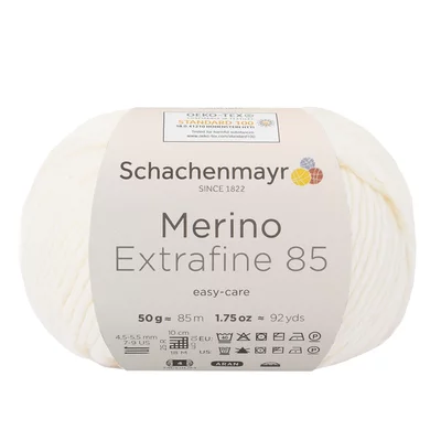 Wool Yarn - Merino Extrafine  85 Cream 00202