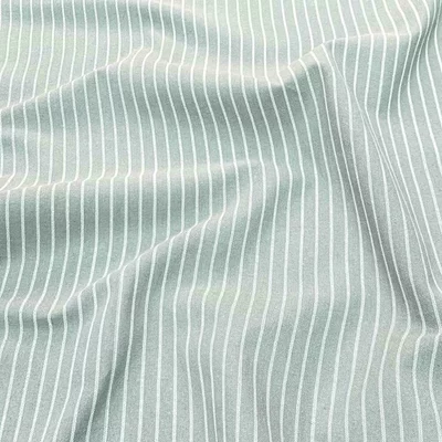Woven Cotton with stripes - Tisla Celadon