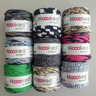 Banda textila pentru tricotat Hooked Zpagetti - pachet multicolor