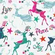 Bumbac Imprimat - Christmas Reindeer Love 2799-05