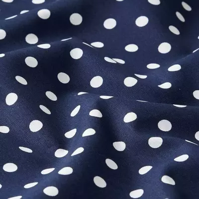 Bumbac imprimat - Dots Navy - cupon 90 cm