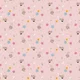 Bumbac imprimat - Glitter Animals Rose - cupon 1m