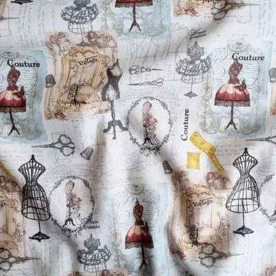 Bumbac imprimat - Vintage Couture