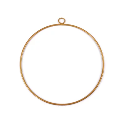 Cerc metalic pentru dreamcatcher diametru 25 cm - Auriu mat