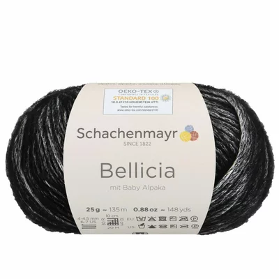 Fir de tricotat Alpaca Bellicia - Black/White  00098