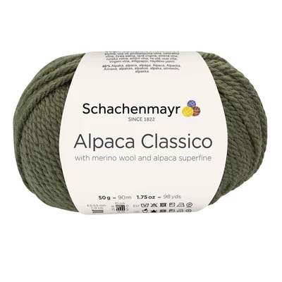 Fir de tricotat Alpaca Classico - Army Green 00073