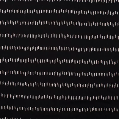 Jerse Bumbac imprimat - Irregular Stripes Black