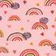 Jerse Bumbac organic - Rainbow Rose - cupon 1m
