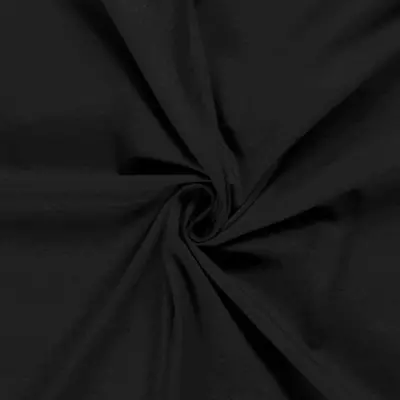 Jerse bumbac uni - Black - cupon 85 cm