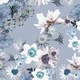 Material 100% In Imprimat - Floral Blue - cupon 95cm