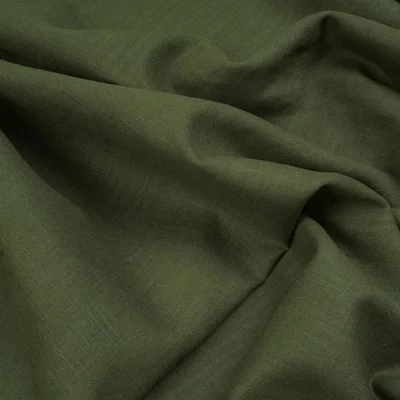 Material 100% In - Linen Washed - Forest Green - cupon 85cm