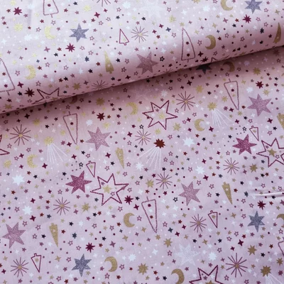 material-craciun-poplin-shooting-stars-pink-60518-2.webp