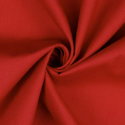 Poplin bumbac uni - Red - cupon 60cm