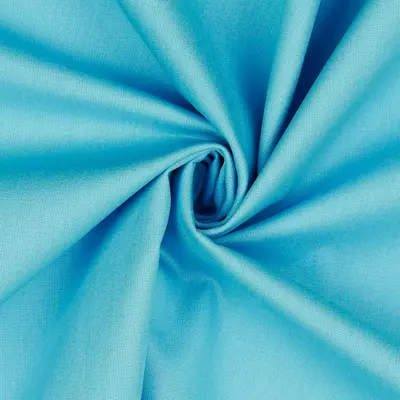 Poplin bumbac uni - Sky Blue - cupon 90 cm