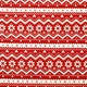 Poplin imprimat - Nordic Pattern Red