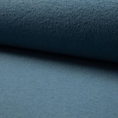 Tesatura din lana fiarta - Dusty Blue - cupon 50cm