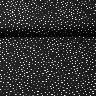 Vascoza Twill Imprimata - Small Dots Black