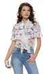 Blugi dama evazati premium albastru deschis talie medie curea inclusa