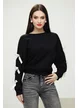 Blugi dama gri cu strasuri croi drept material premium prespalat