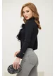Blugi dama gri deschis evazati material premium supersoft elastici