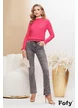 Blugi dama gri evazati material premium usor prespalati cu curea