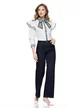 Blugi dama indigo premium drepti elastici cu efect push-up