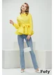 Blugi dama premium evazati elastici albastru deschis talie medie
