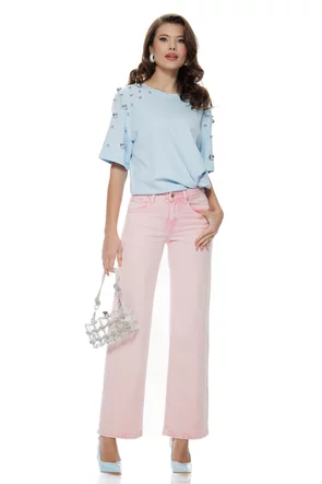 Blugi dama premium water pink fashion trend 2026