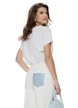 Blugi dama wide premium cloud dancer 2026 elastic cu buzunre baby blue cu strassuri