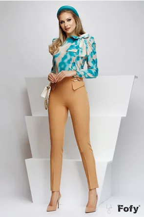 Bluza bluza dama eleganta fofy cu mansete incretite si fundita