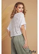 Bluza dama alba de vara stil plaseta