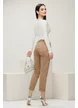 Bluza dama alba din bumbac elastic premium cu decolteu barcuta