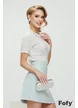 Bluza dama alba premium din vascoza supersoft cu aplicatii argintii din cristale si brosa