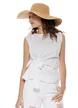 Bluza dama de vara din bumbac alb premium cu nod stilizat