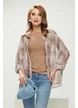 Bluza dama din organza cu cu imprimeu degrade mocha mousse